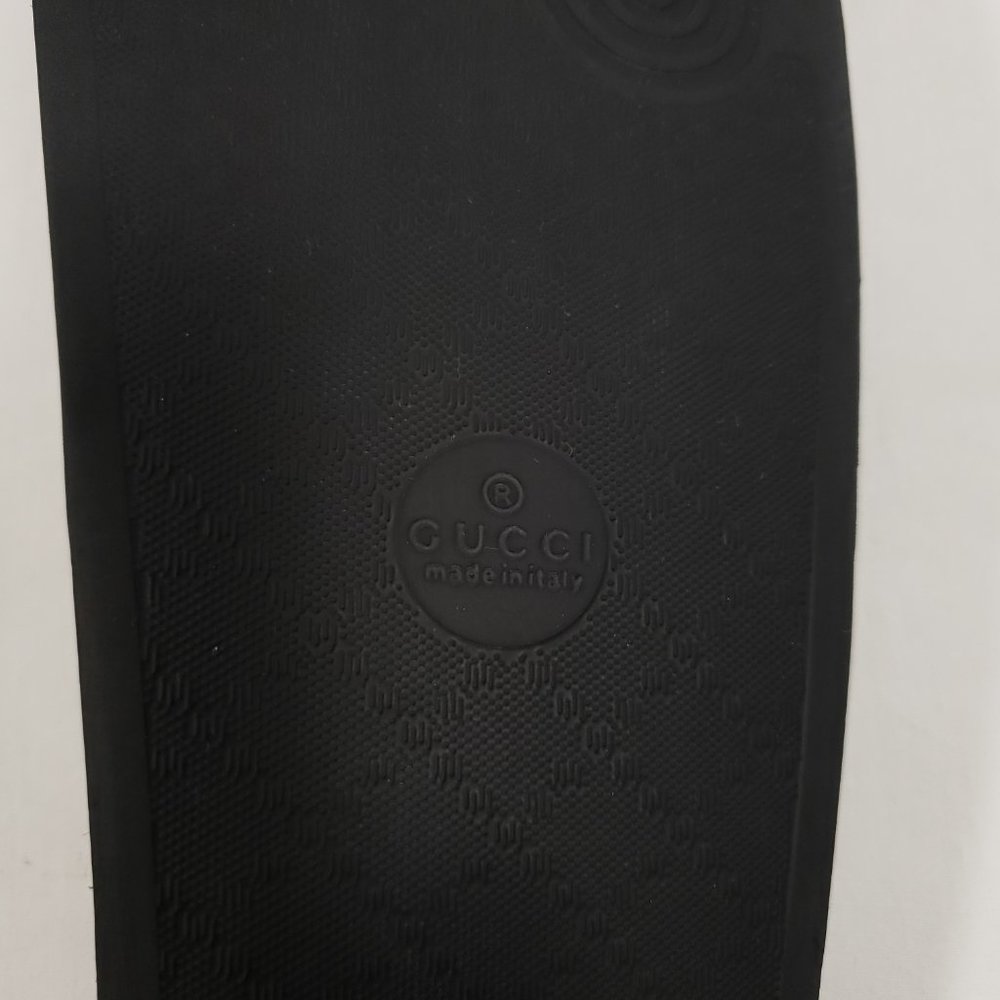Gucci Tiger Print Slide Sandal - Black 12M - Picture 5 of 6